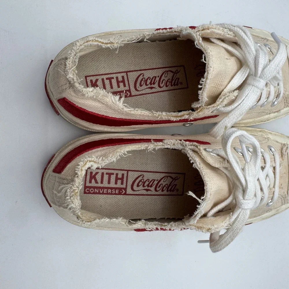 Converse Kith‎ Coca-Cola Chuck 70 Ox Parchment Red Low Top Shoes 169837C Mens 7